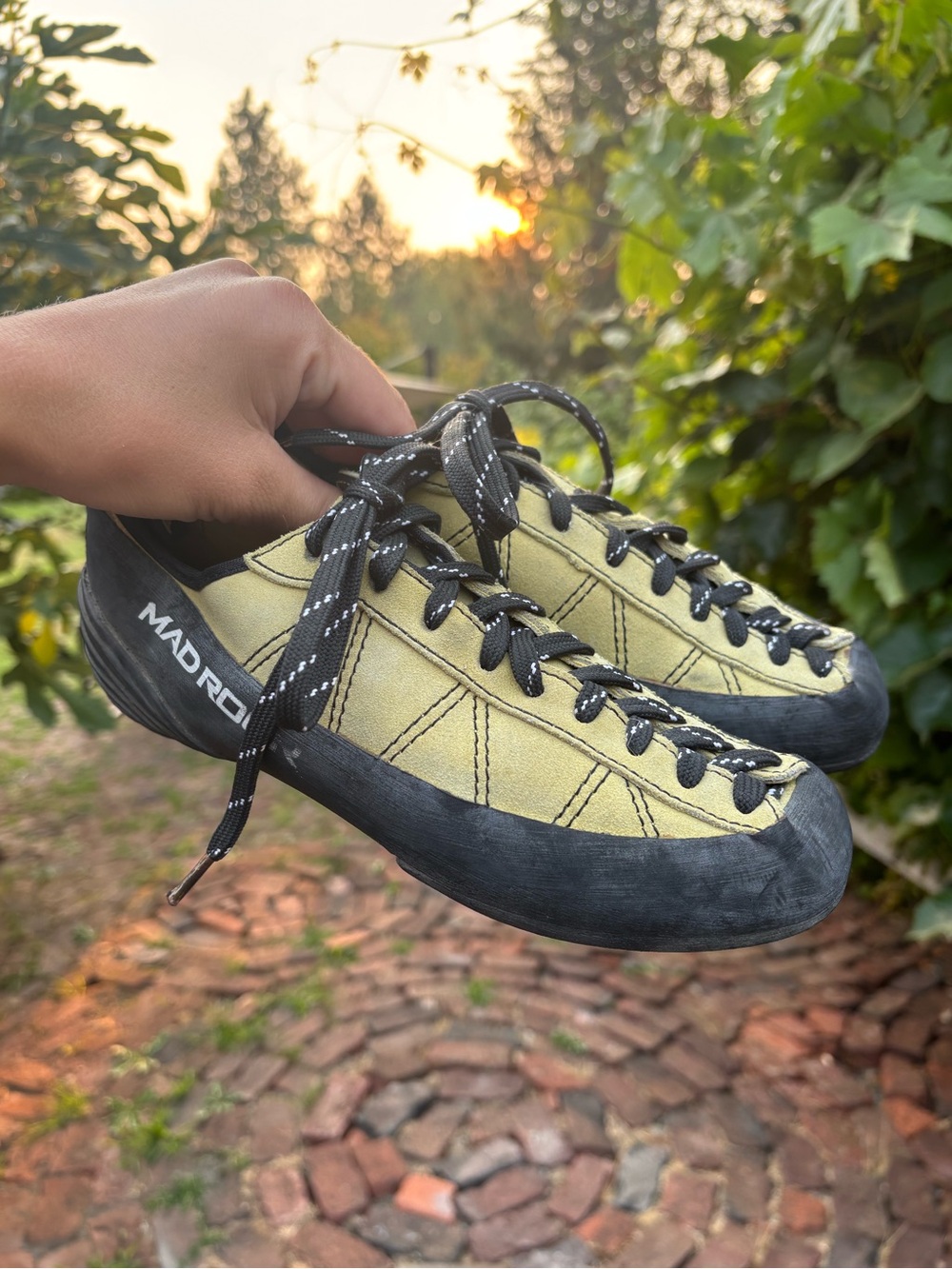 Madrock Lime Yellow Suede Climbing Shoes